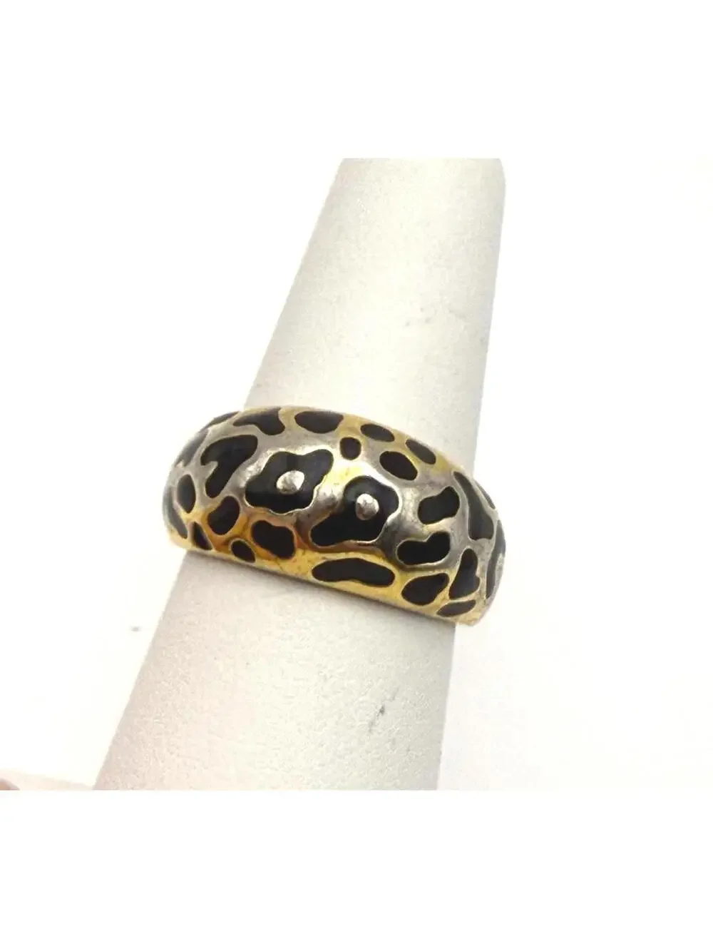 Chunky Animal Print Pattern Ring 6.5